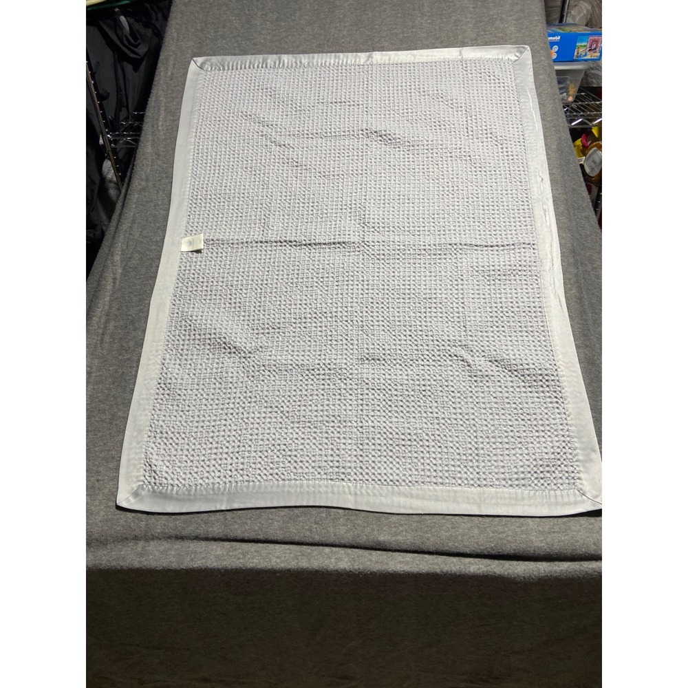 Cloud Island Baby Blanket Gray Waffle Weave Satin Trim F16838005 30x39